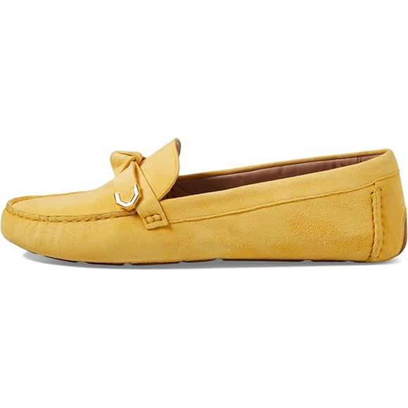 $_12.JPG?set_id=880000500F NWT Cole Haan Women\'s Evelyn Bow Driver Driving Loafer,Sunset Gold Suede-SZ 9.5